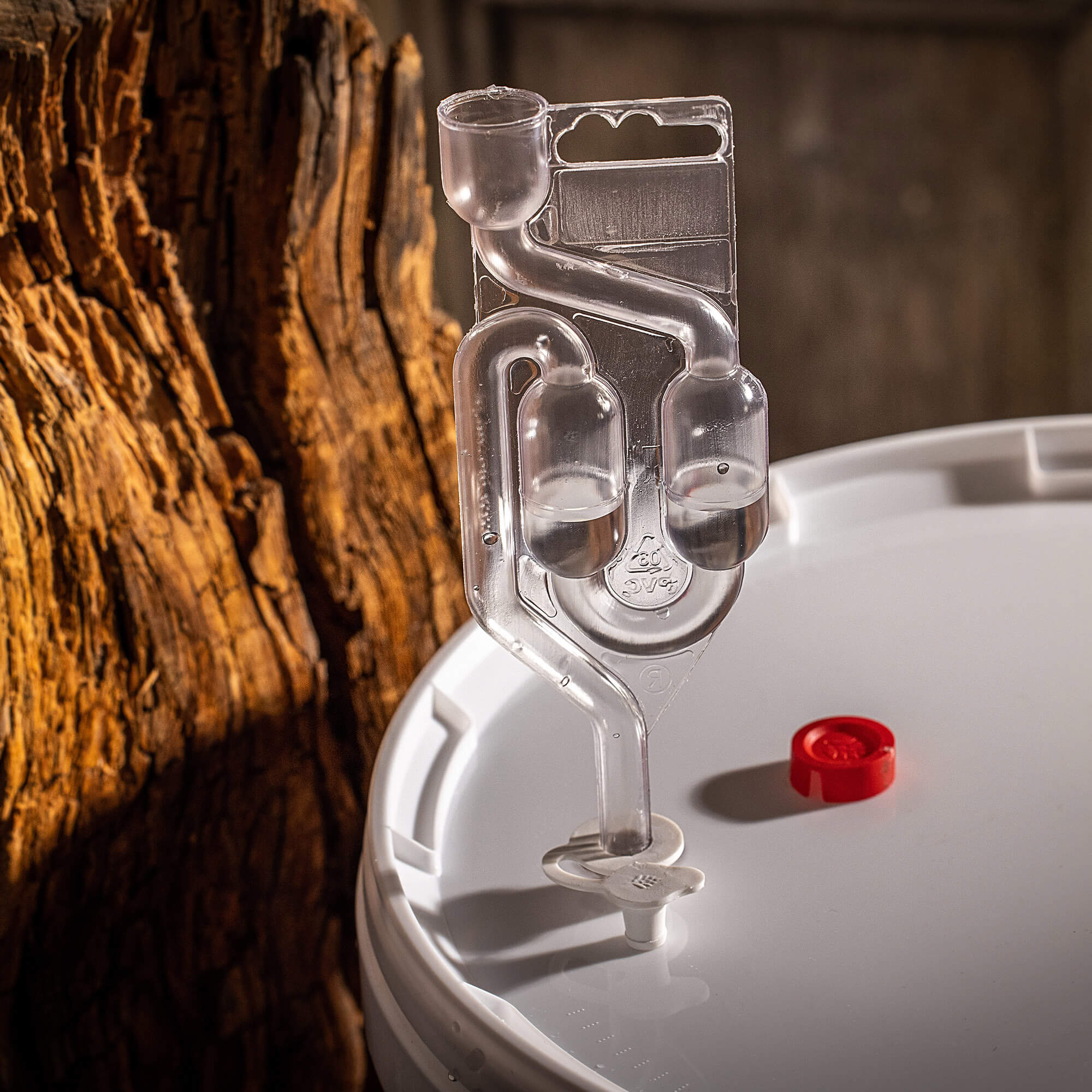 Pojemnik fermentacyjny Acerra z pokrywą 33L biały + korek + rurka fermentacyjna