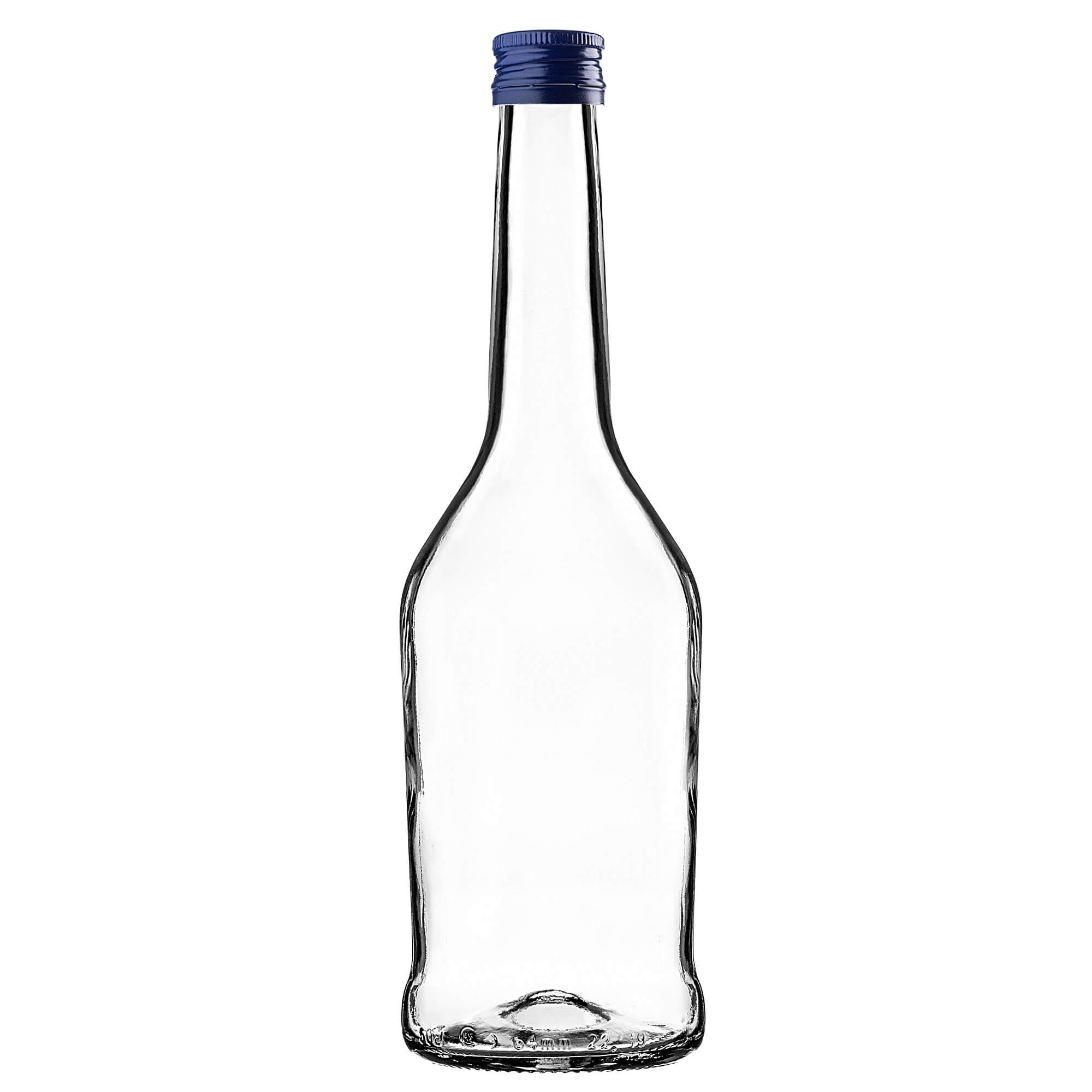 Szklana butelka na nalewkę Loiret 500ml z granatową zakrętką 10 szt.