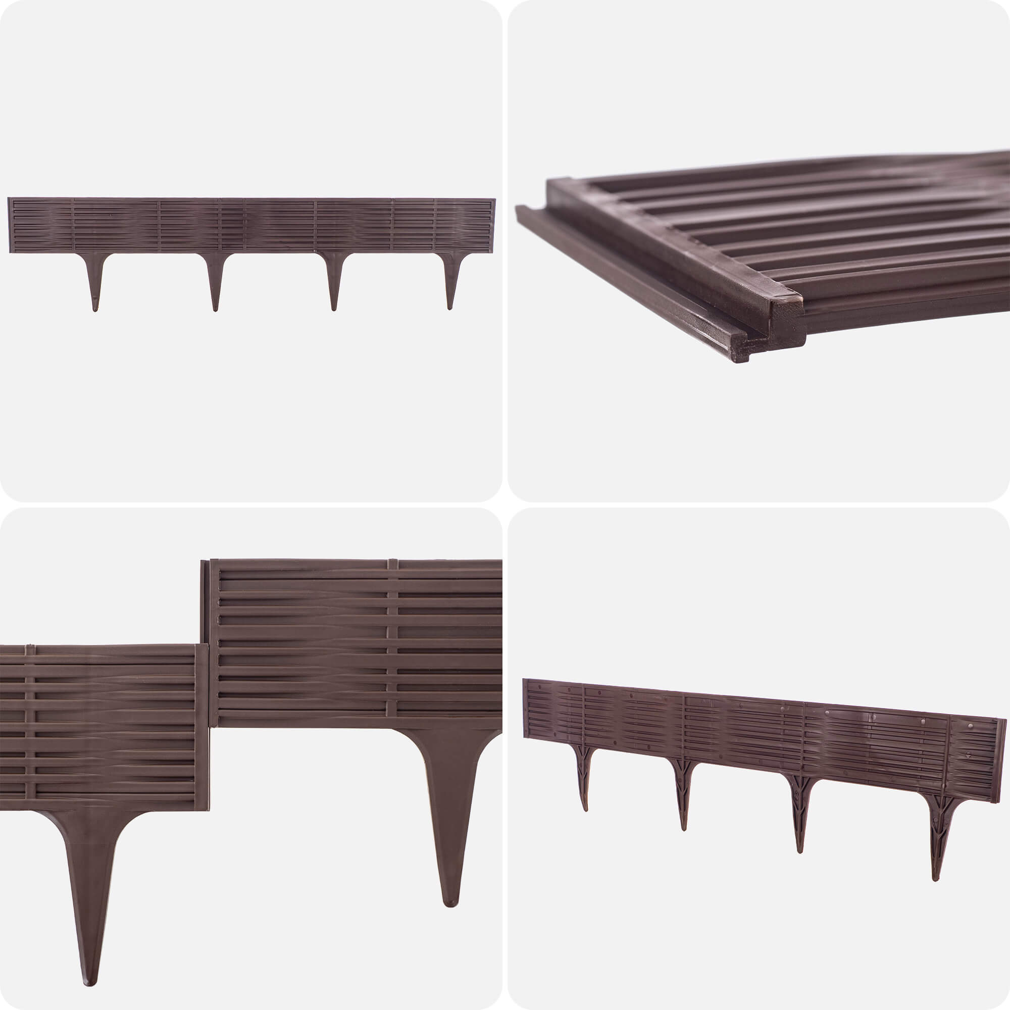 Obrzeże ogrodowe Averton 78 x 9 cm brąz wzór 1. 5 szt.