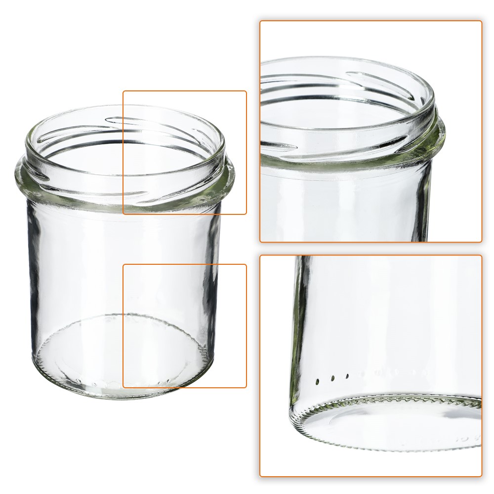 Słoiki na przetwory Avila 350ml 50szt 82mm + wieczka "Czarna Krata"