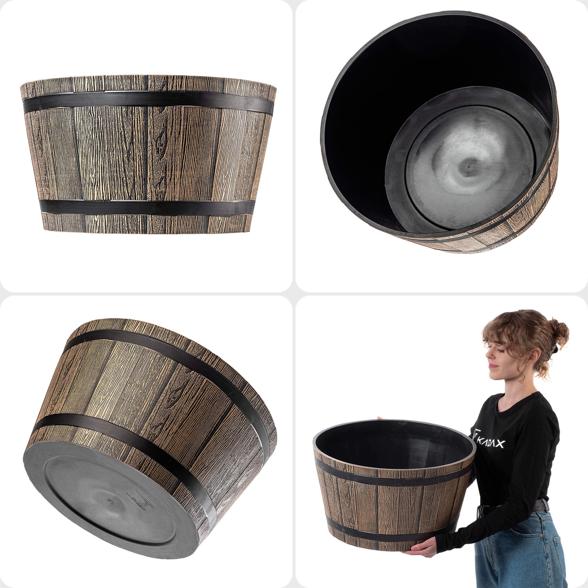 Donica na kwiaty Sori 50 cm mokka