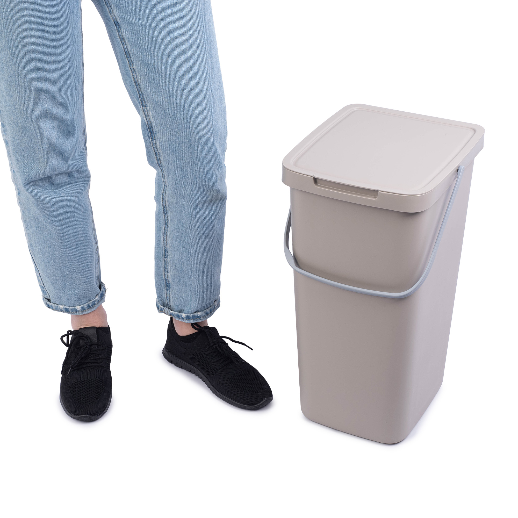 Kosz na śmieci Salans jasny brąz 25L