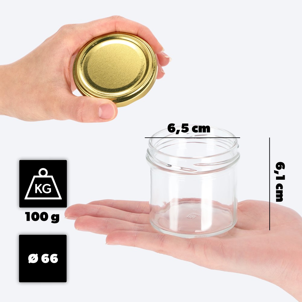 Słoiki Vigo 140ml 50szt 66mm + wieczko złote