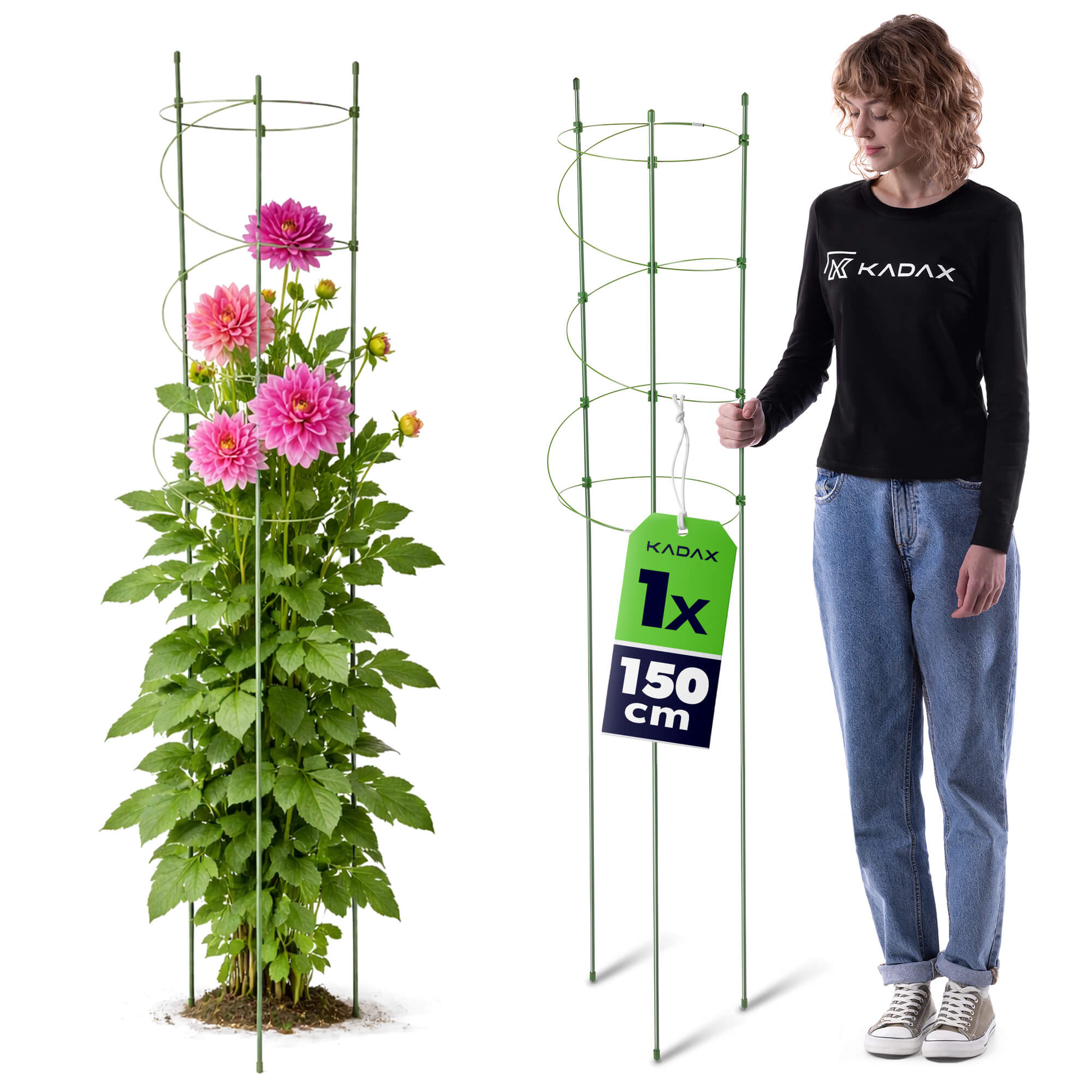 Spiralna podpora do roślin Apremont 150 cm zielona 1 szt.