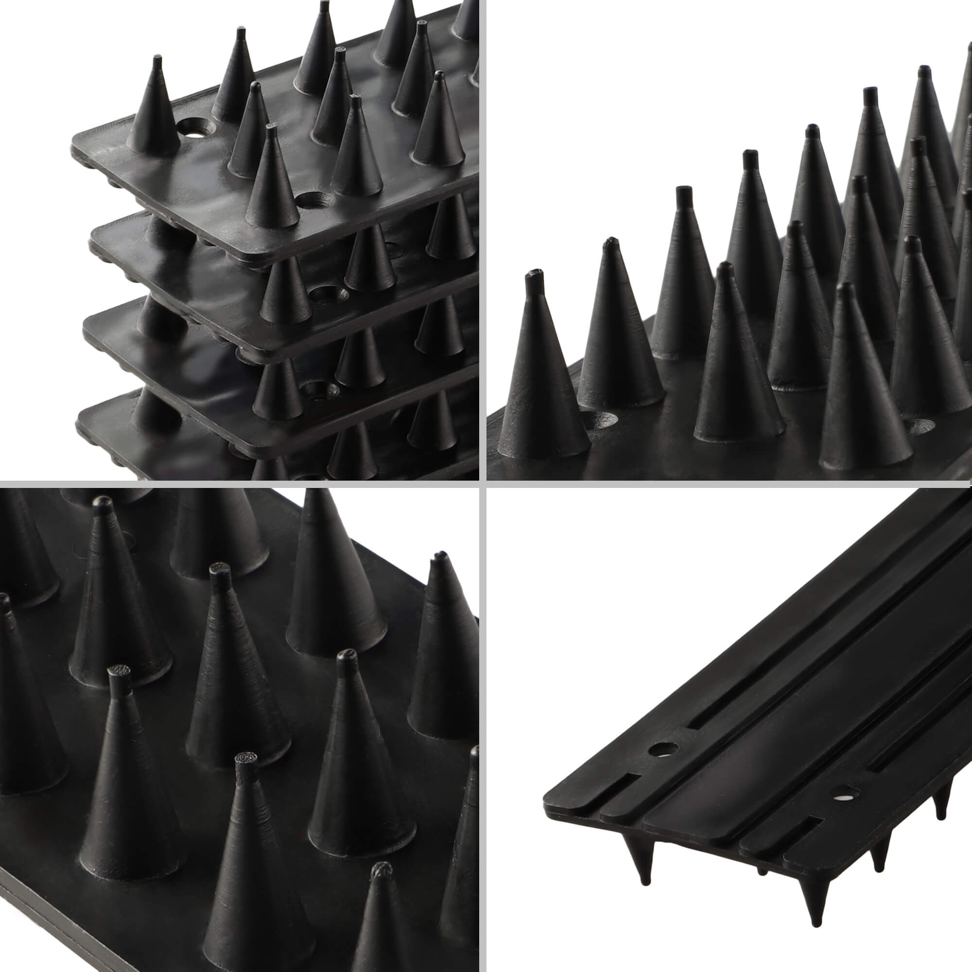Plastikowe kolce Tosta przeciw ptakom 4,5 x 50 cm czarne 30 szt.