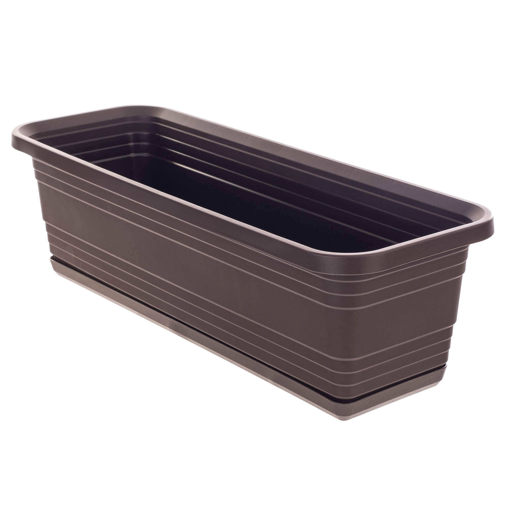 Skrzynka balkonowa z podstawką Paulin 50cm mokka