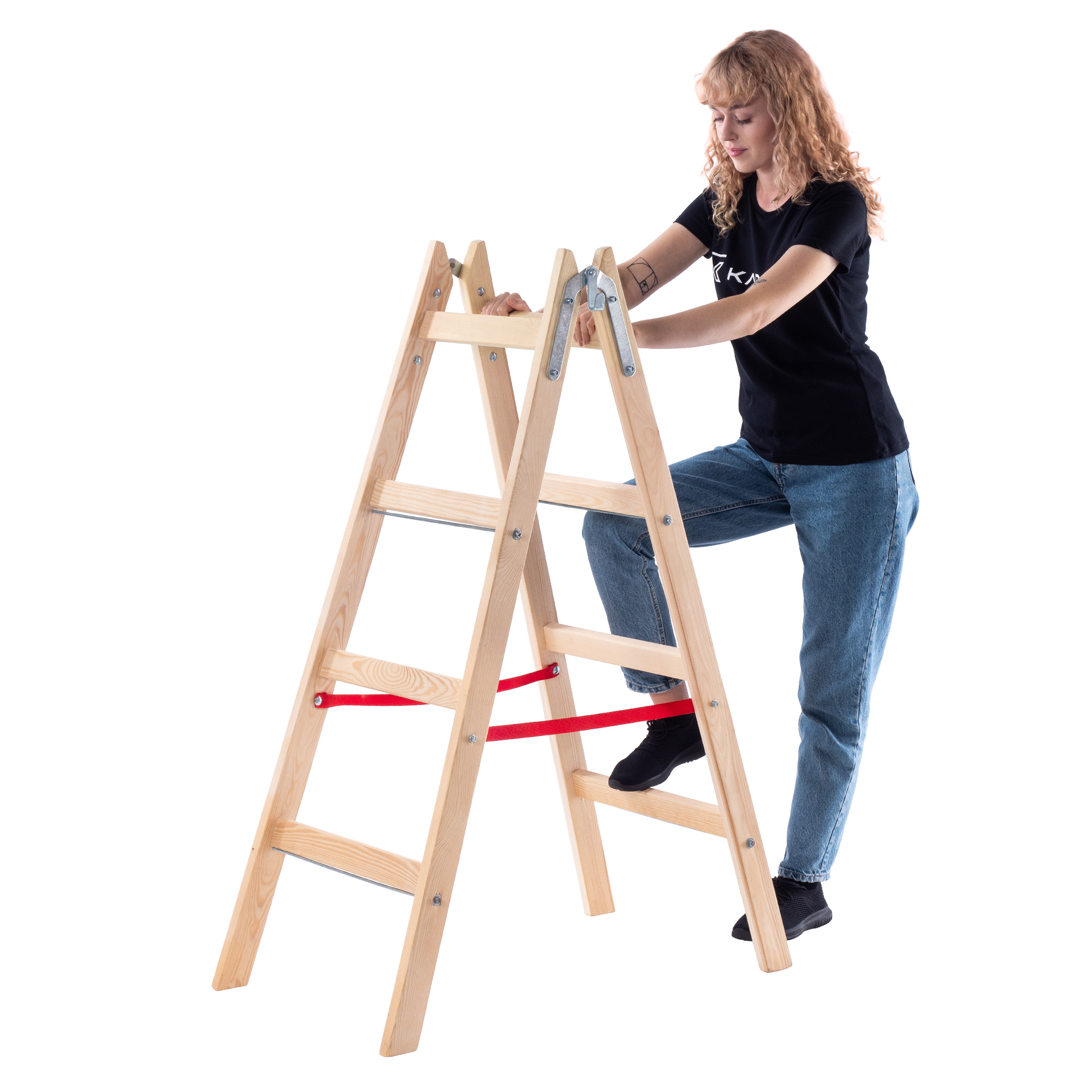 Drabina malarska Cossira dwustronna 4 stopnie