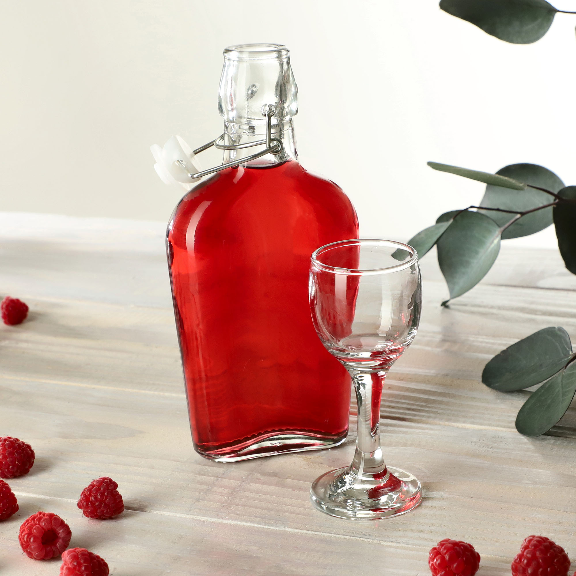 Butelka płaska z korkiem mechanicznym Preci 250 ml 6 szt.