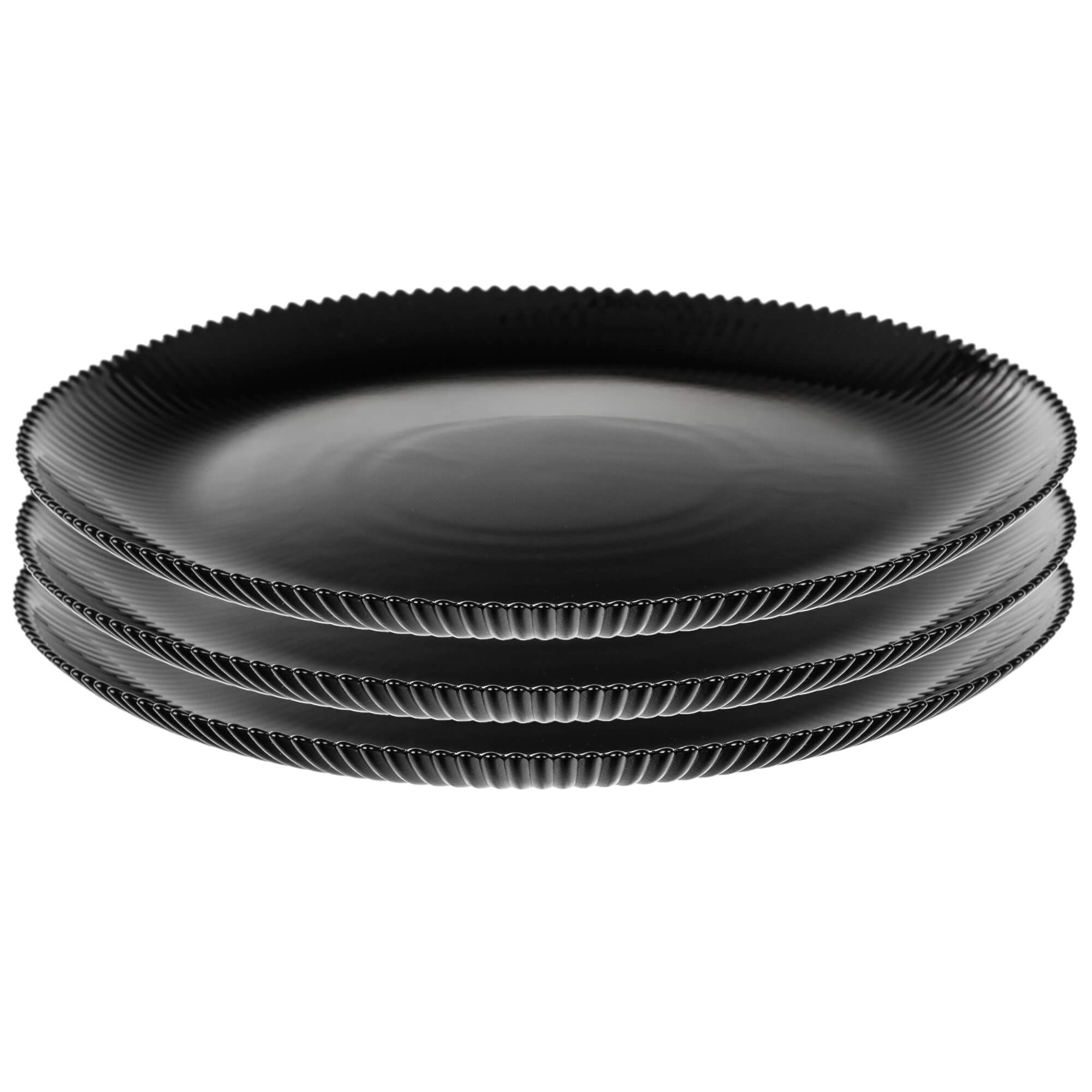 Talerz płytki Regno 26.5 cm czarny 3 szt.