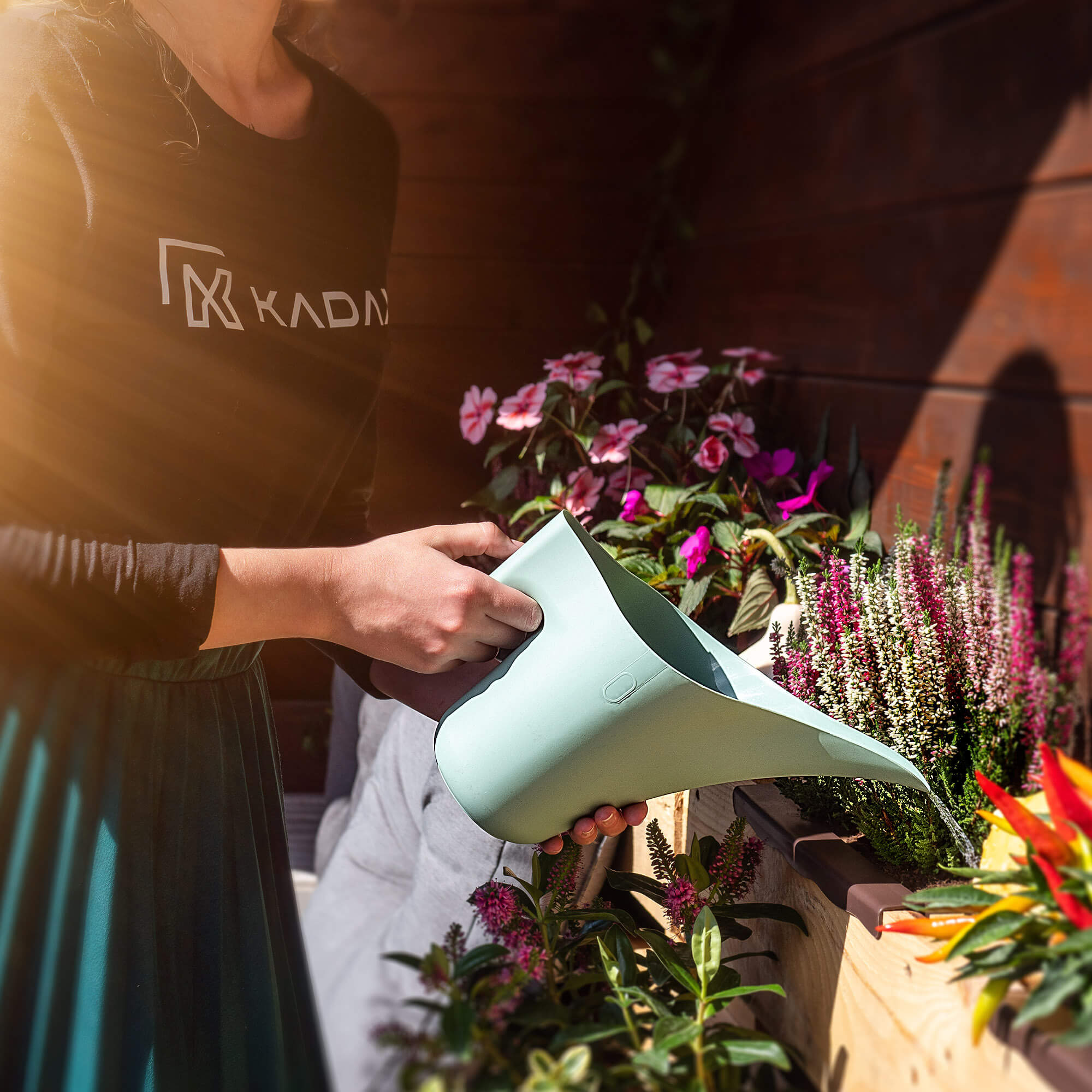 Konewka do podlewania roślin Klofta, miętowa 1.2L