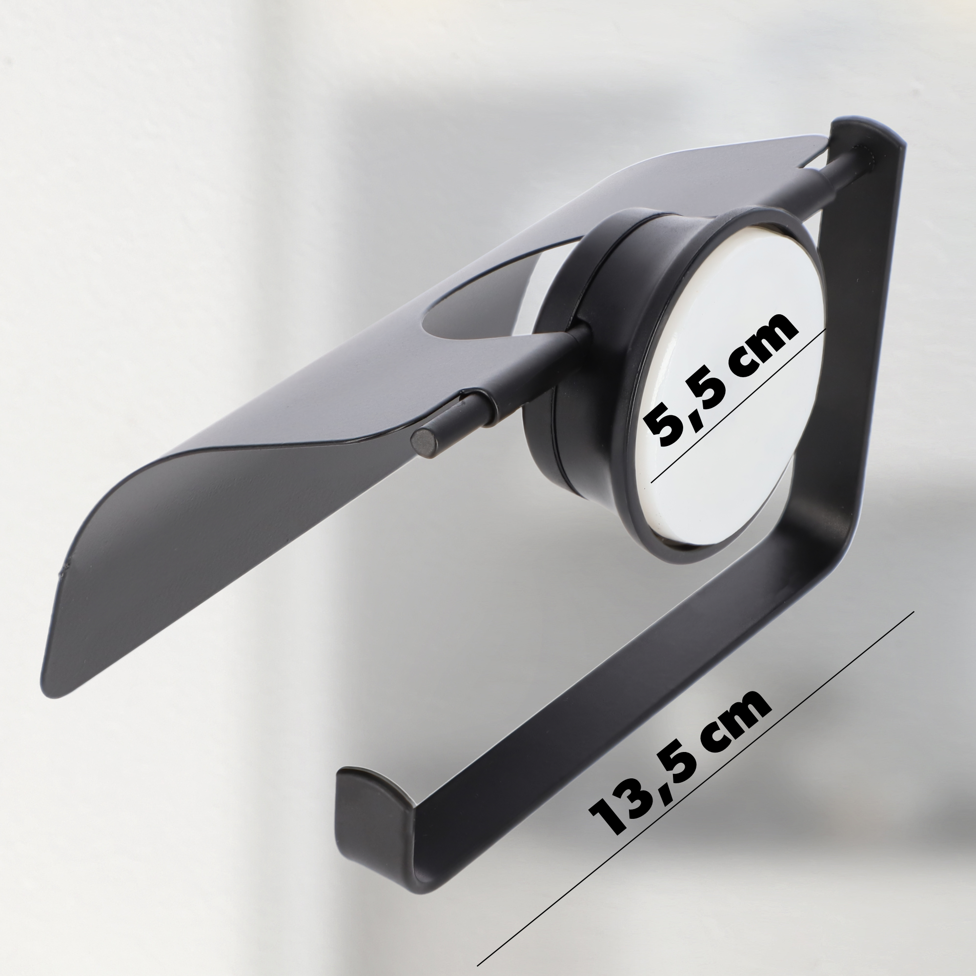 Stalowy uchwyt na papier toaletowy, czarny