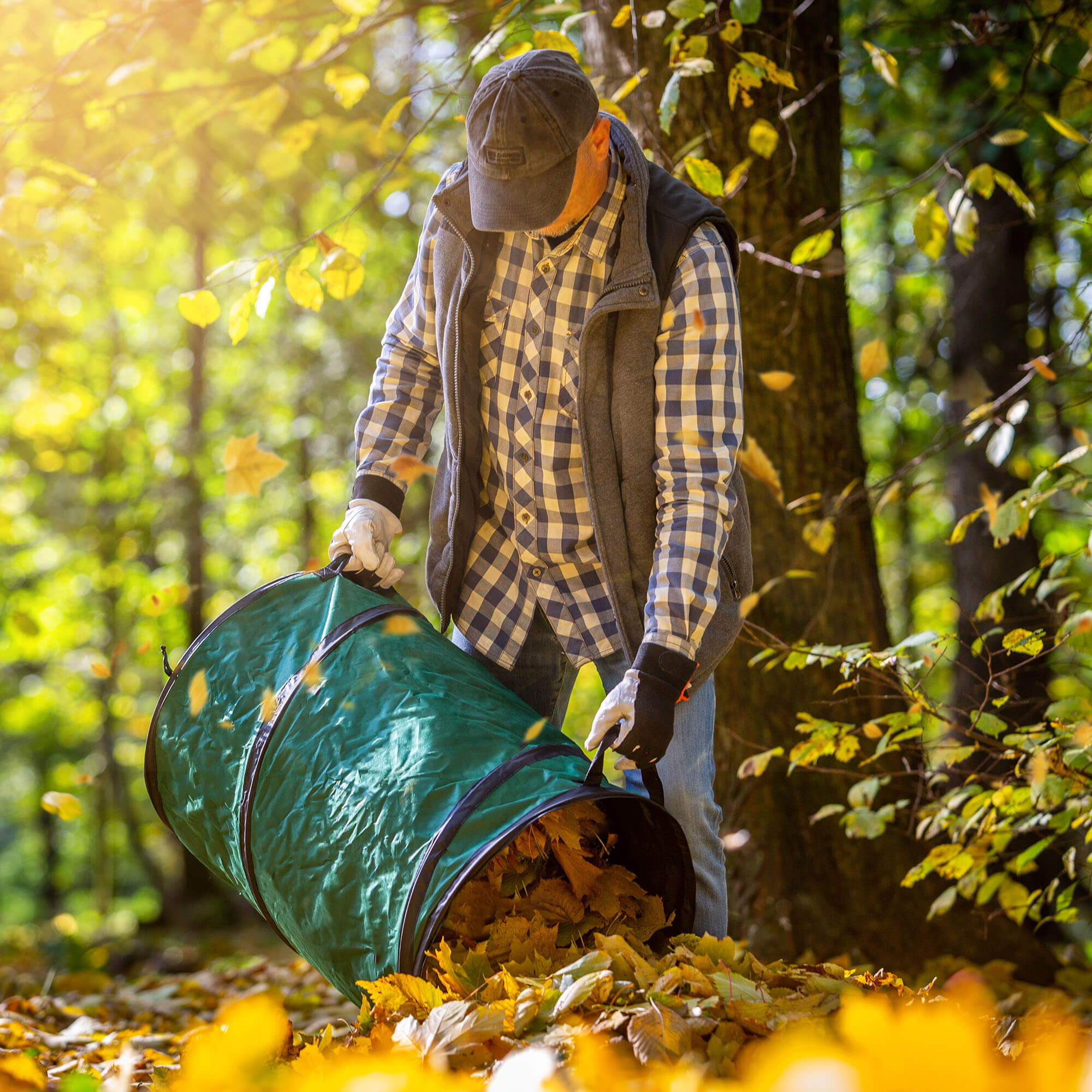 Składany kosz ogrodowy Vermenton 120L zielony