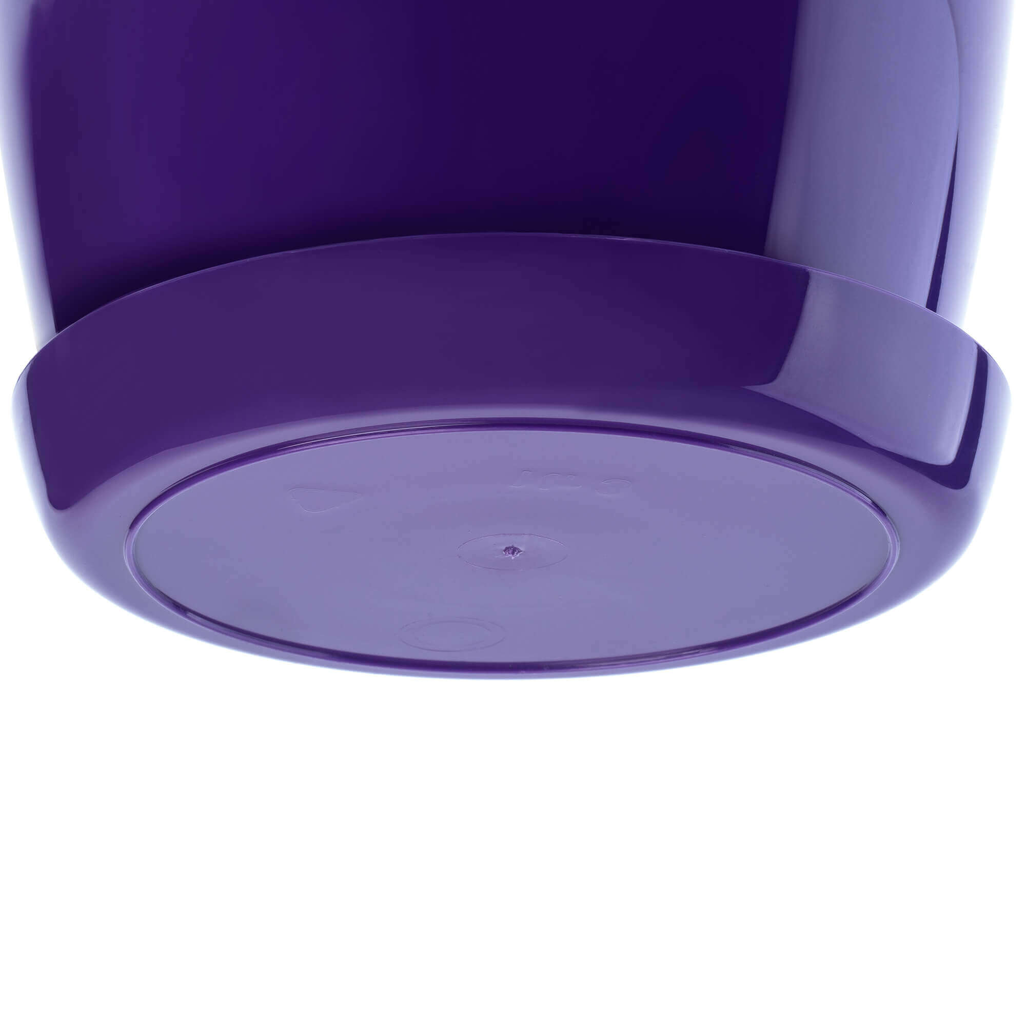 Doniczka na kwiaty z podstawką 14 cm, fioletowa
