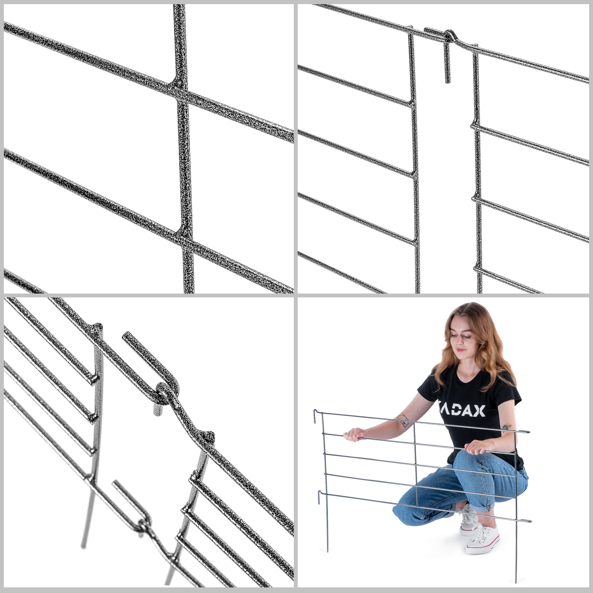 Płotek ogrodowy stalowy Linz 99cm