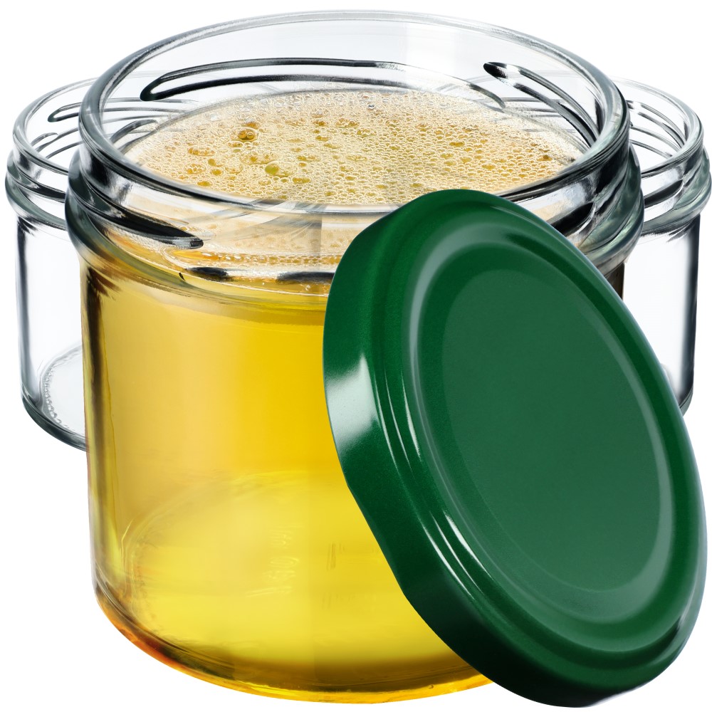 Słoiki Vigo 140ml 10szt 66mm + wieczko zielone