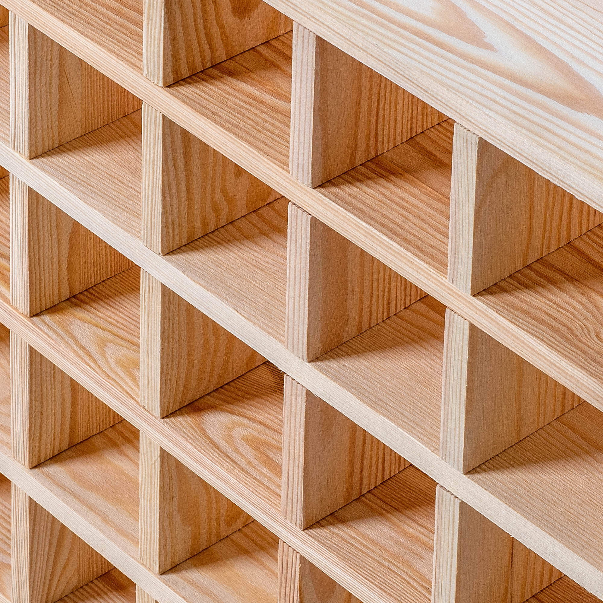 Regał na wino Loreo szachownica drewniany jasny brąz 2szt