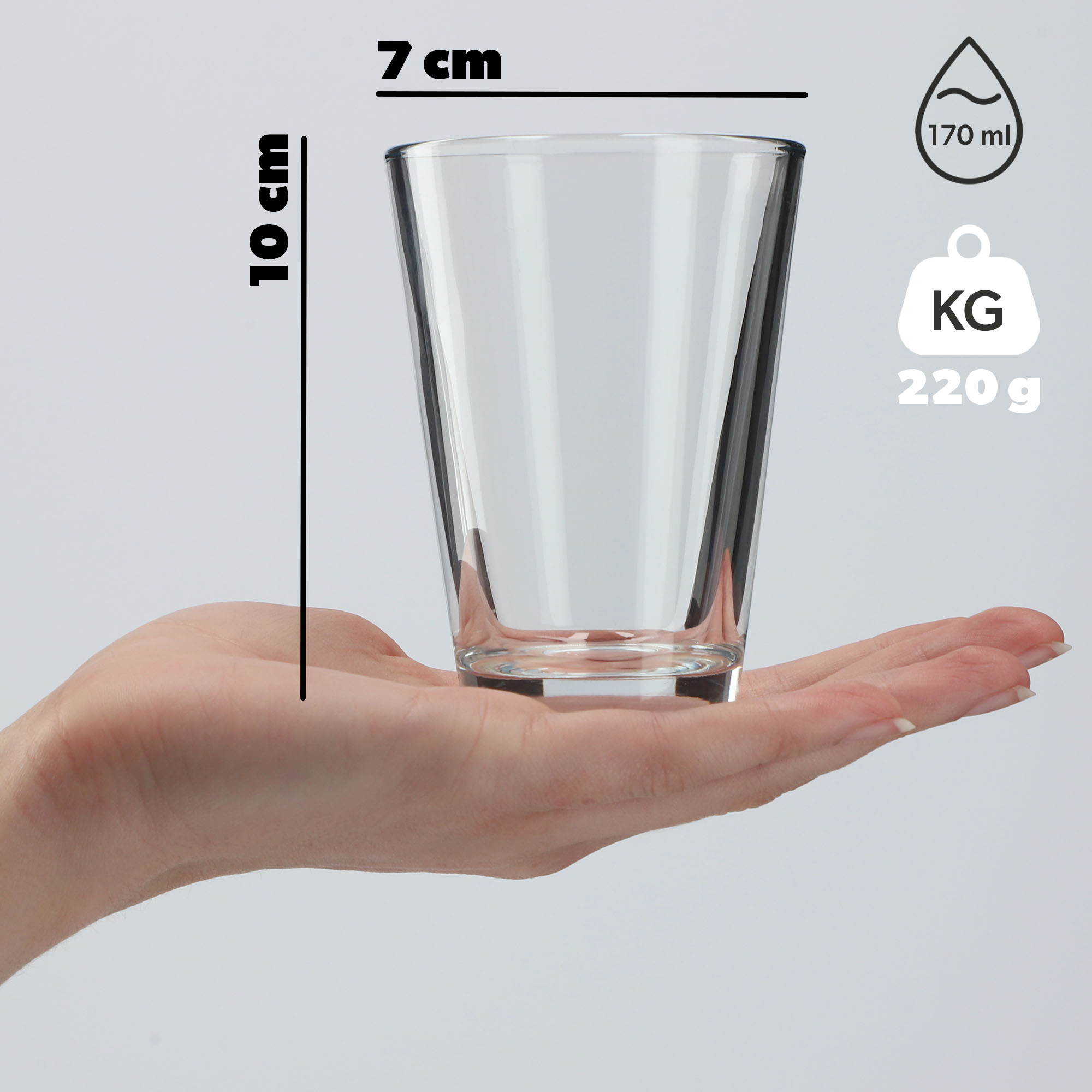 Szklanka do napojów drinków 170 ml Alanís komplet 4 szt.