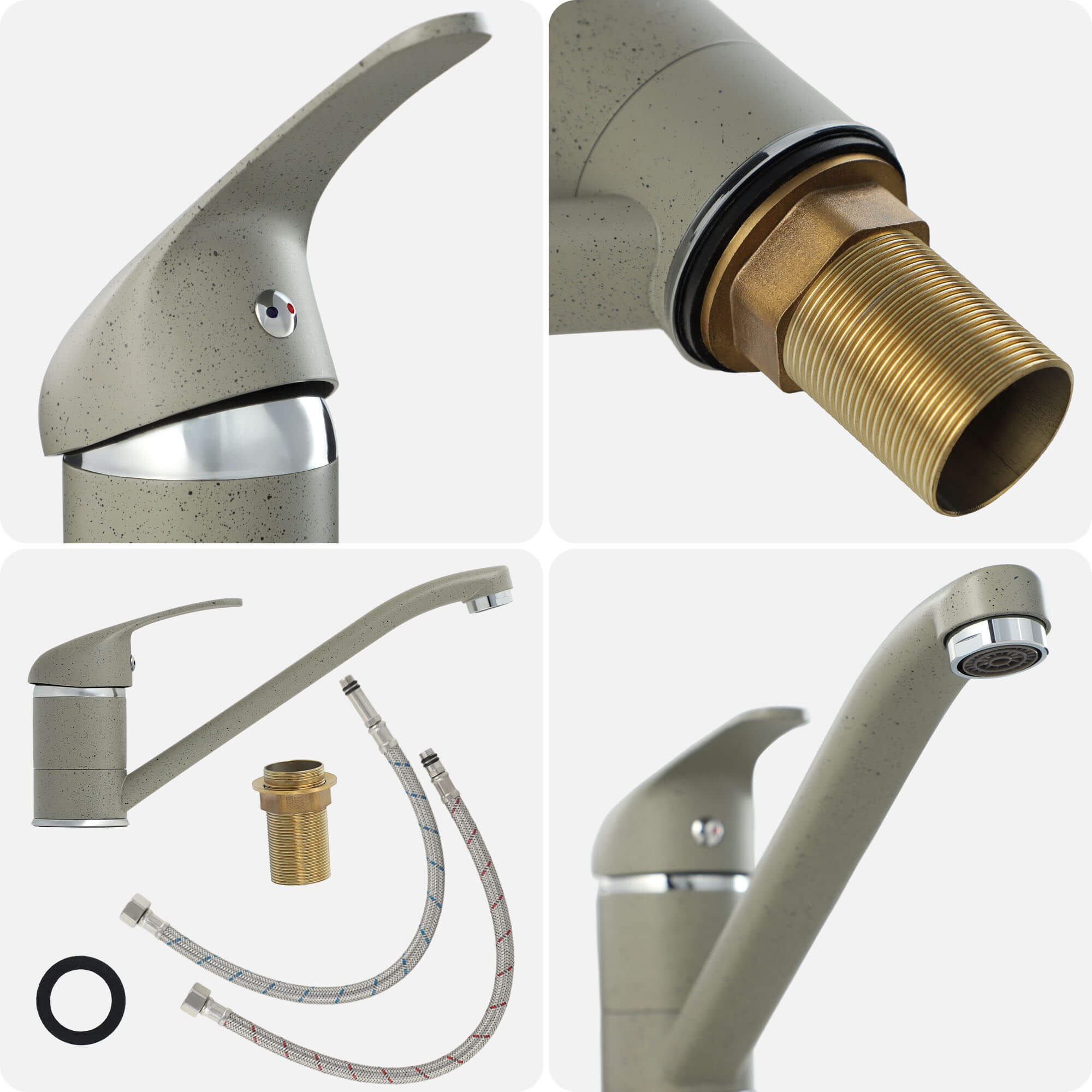 Bateria kuchenna Gospo Rox stojąca, szara