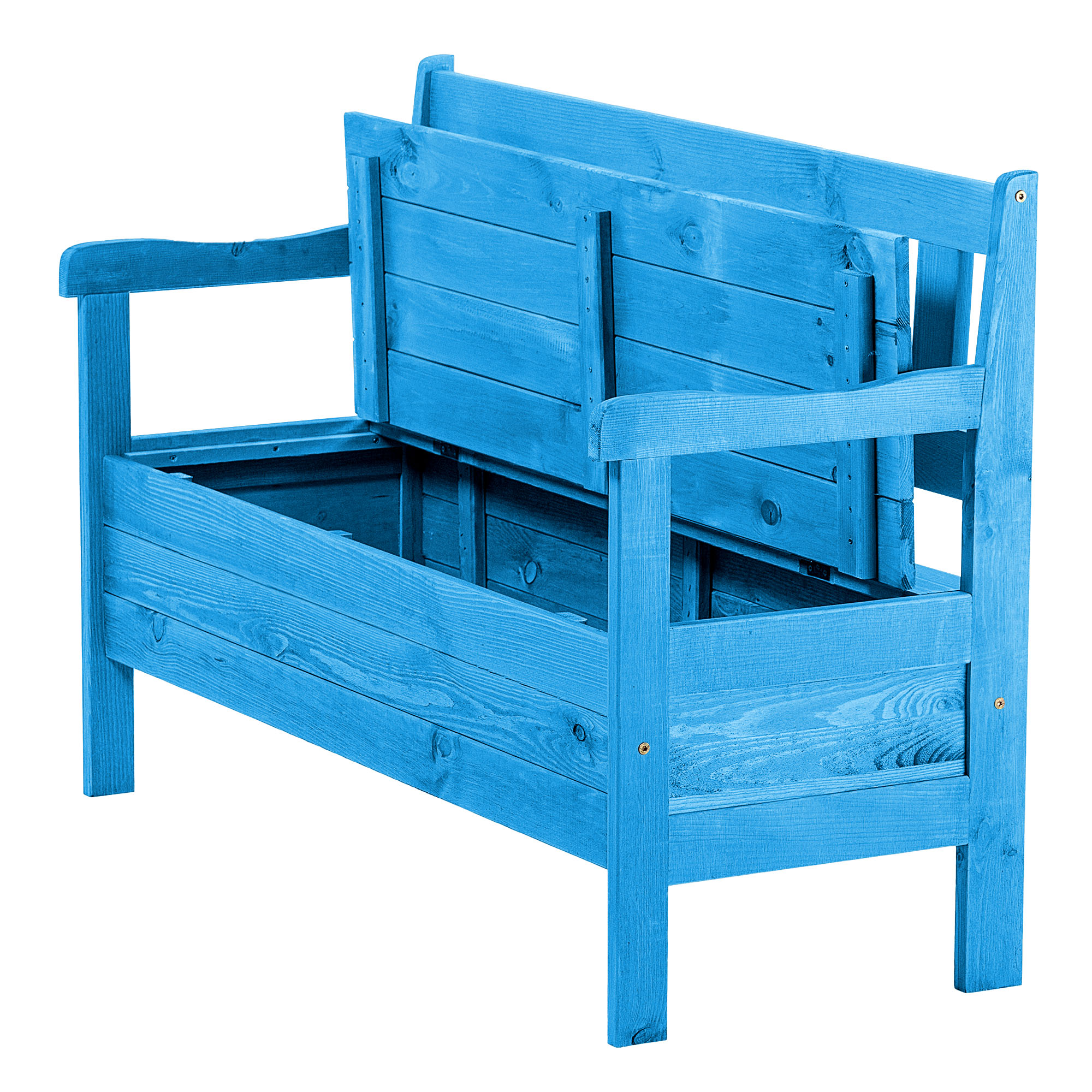 Ławka ogrodowa ze skrzynią Gravet niebieski