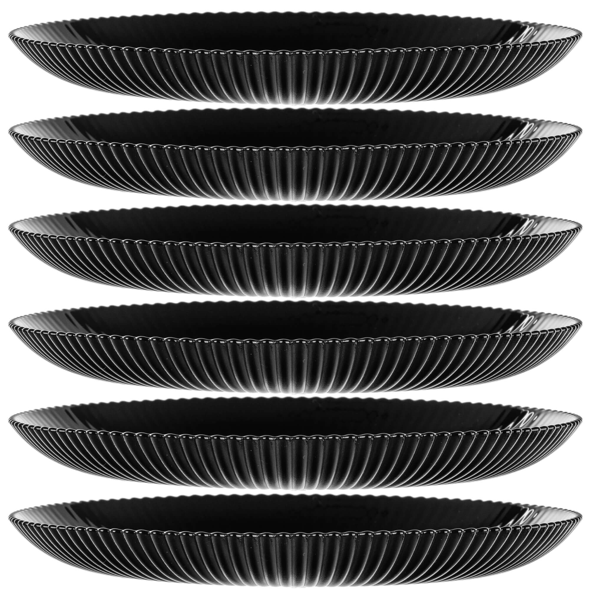 Talerz deserowy Regno 19 cm czarny 6 szt.