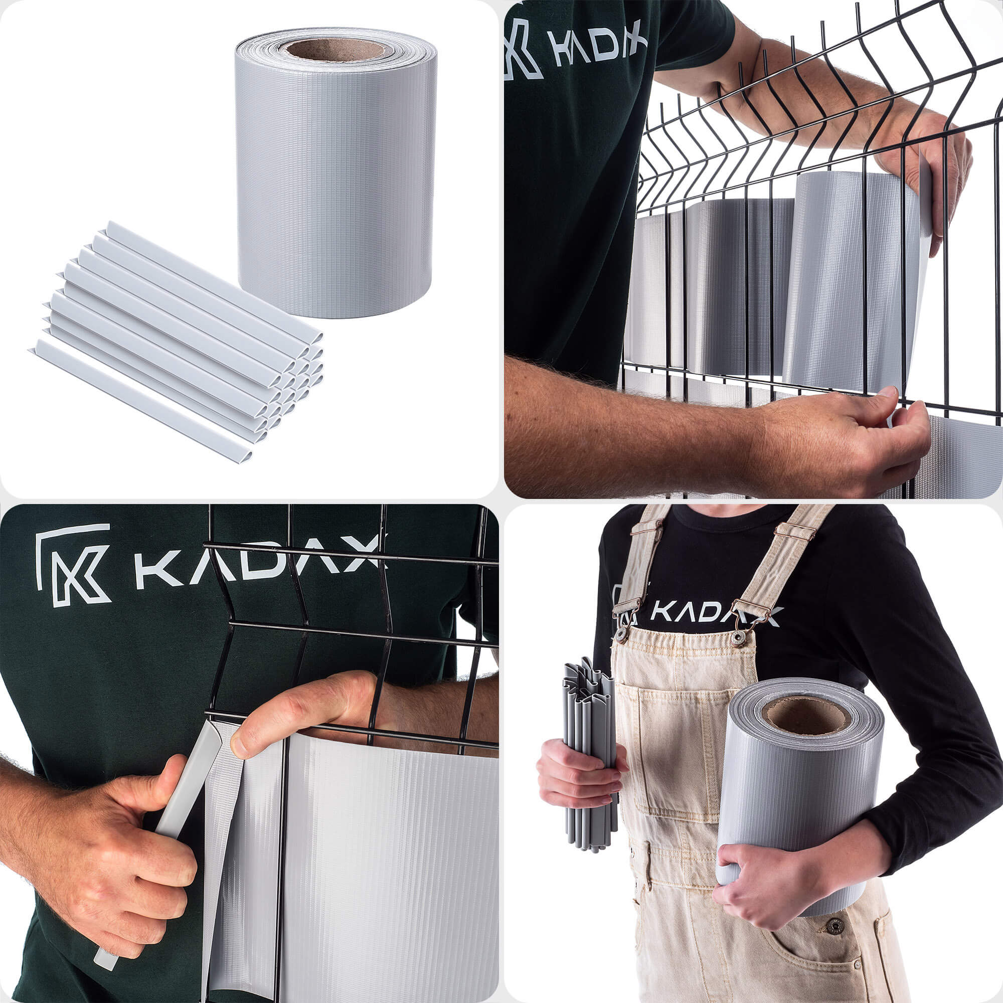 Taśma ogrodzeniowa Langon 19 cm x 35 m jasnoszara