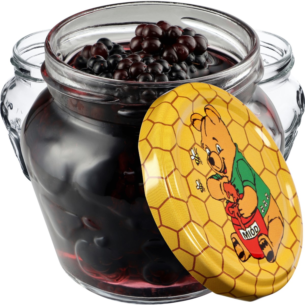 Słoiki Kemi 200ml 50szt 66mm + wieczka "Miód"