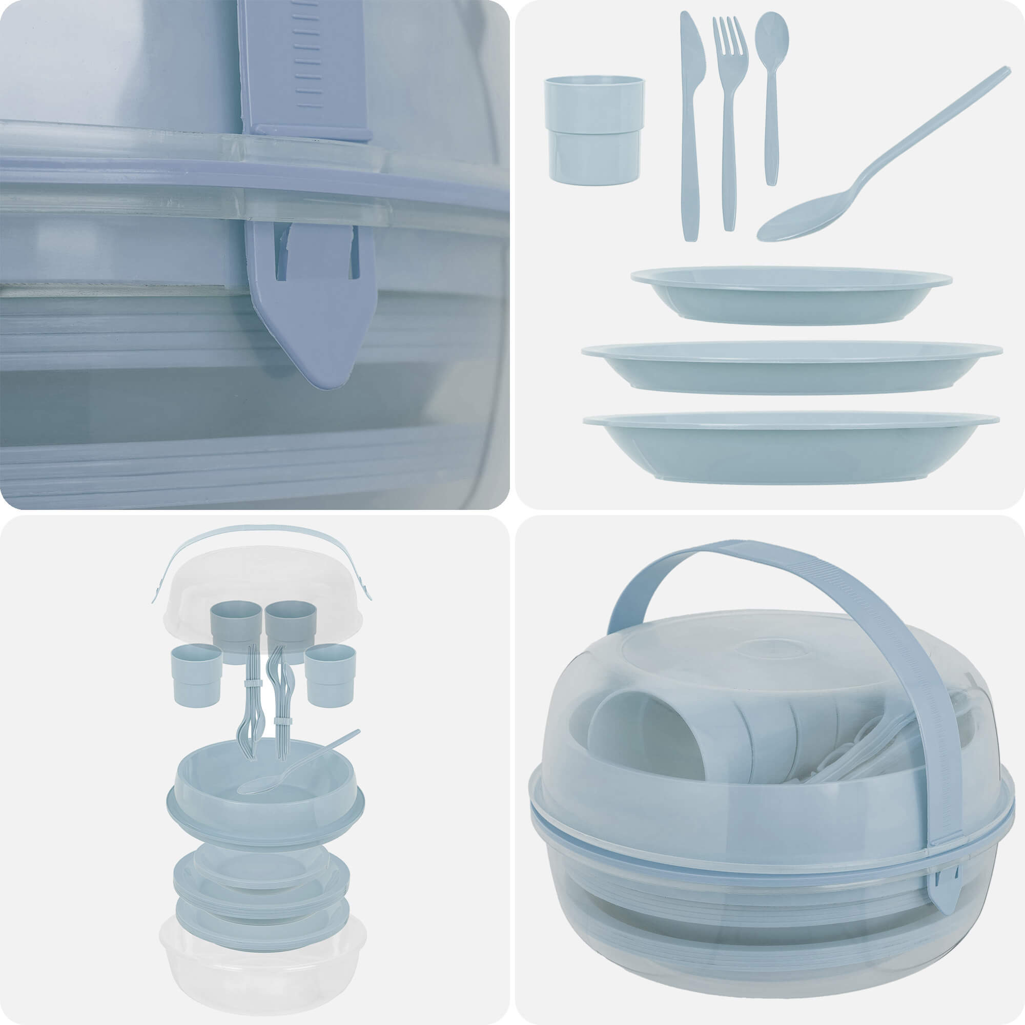 Zestaw kempingowy Curver Camping Set niebieski