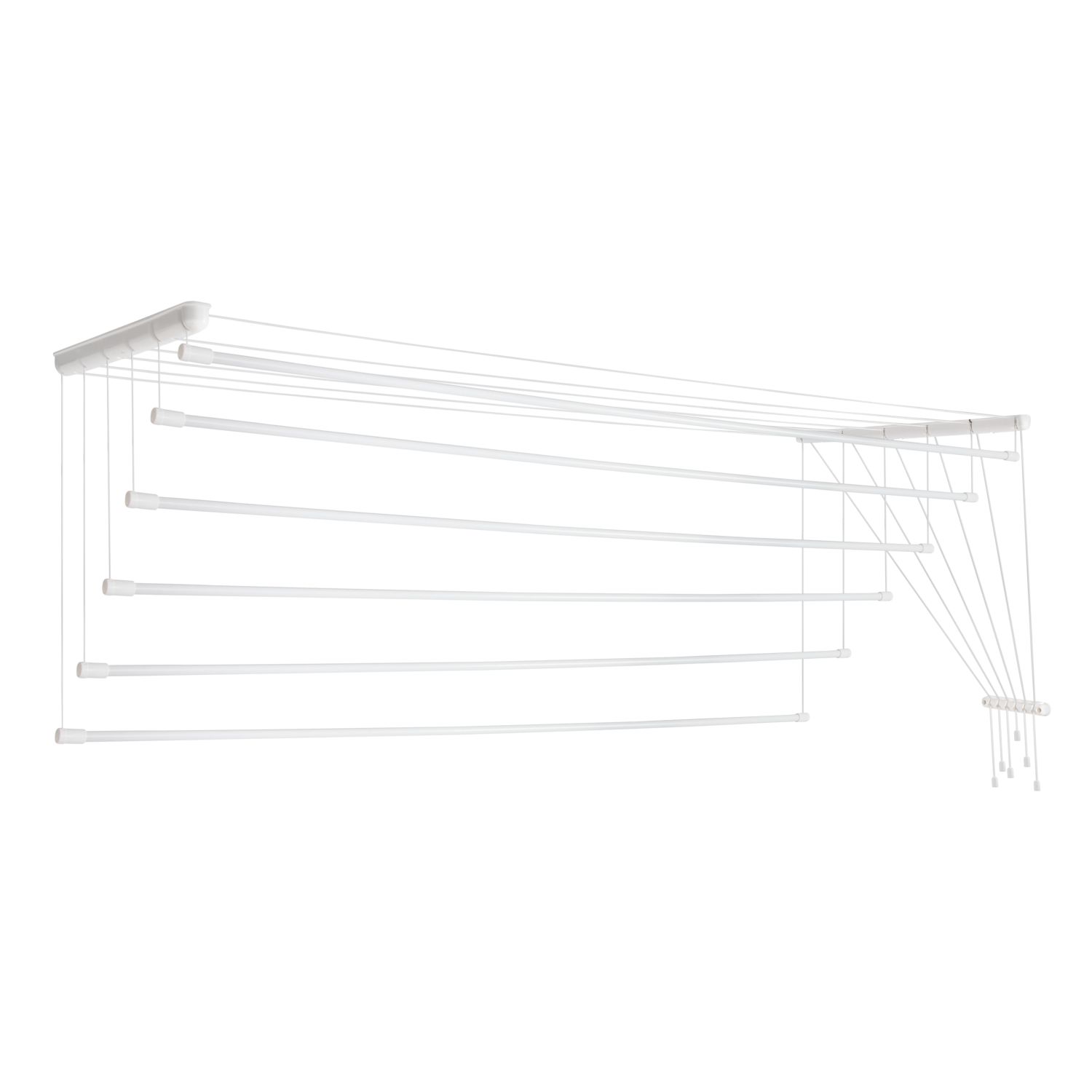 Suszarka sufitowa na pranie Melun 160 cm 6 prętów biała