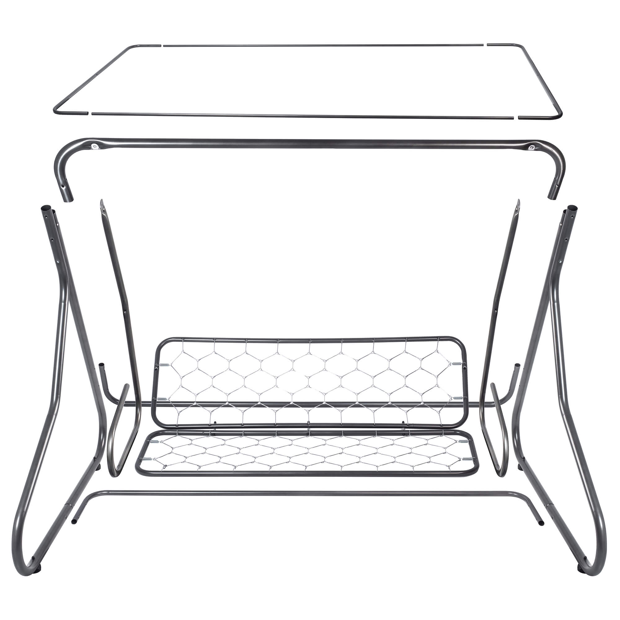 Huśtawka ogrodowa z daszkiem 208 x 159 cm, liście