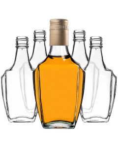 Szklana butelka na nalewkę Faenza 250ml z długą złotą zakrętką 50 szt.