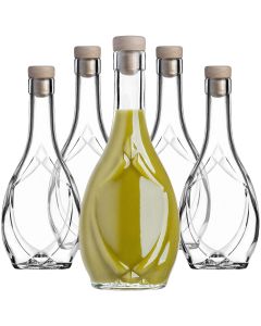 Szklana butelka na nalewkę Icona 250ml z korkiem syntetycznym 50 szt.