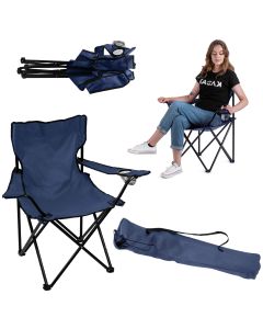 Krzesło wędkarskie składane 82 x 79 cm, niebieskie