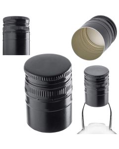 Aluminiowa zakrętka do butelek Annot fi 31.5mm długa czarna 100 szt.