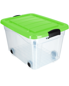 Plastikowy pojemnik na kółkach Vado 40L, zielony