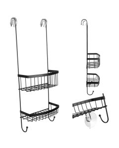 Półka pod prysznic Minays 2-poziomowa czarna