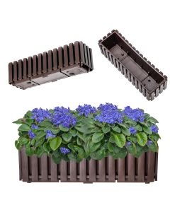 Skrzynka balkonowa Glifada 60 cm, brązowa
