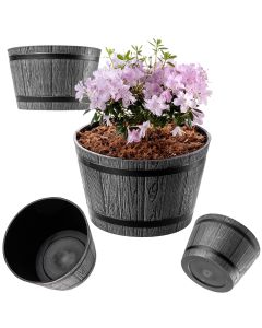 Donica na kwiaty Sori 30 cm, ciemny szary