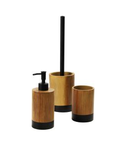 Zestaw Laon Dozownik na mydło + Kubek łazienkowy + Szczotka WC