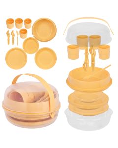 Zestaw kempingowy Curver Camping Set żółty