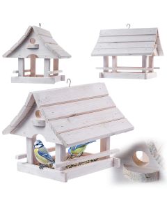 Karmnik dla ptaków Arbis domek 30 x 25 cm biały
