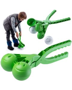 Śnieżkomat podwójny do robienia kulek, zielony