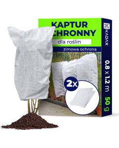 Kaptur ochronny na rośliny Vatan 0.8 x 1.2 m 50 g/m² biały 2 szt.