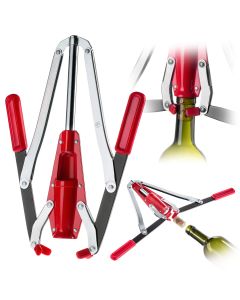 Korkownica dwuramienna Aliano 24 x 33 cm metalowa czerwona