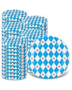 Metalowe wieczka do słoików Valsta 50szt fi 66mm "Niebieskie romby"