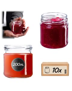 Słoiki na przetwory Lerma 200ml 10szt 66mm bez wieczka