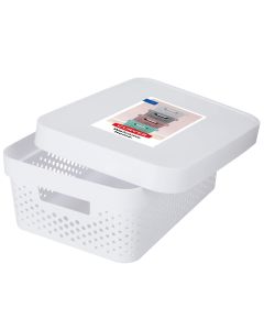 Ażurowy pojemnik z pokrywką Infinity Curver 11L, biały