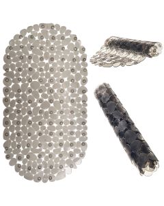 Mata łazienkowa Cabra 67x36 cm, szara transparentna