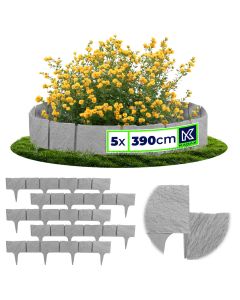 Obrzeże ogrodowe Averton 78 x 9 cm szary kamień 5 szt.