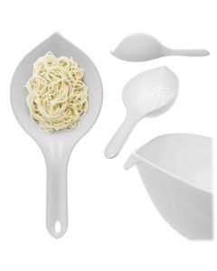 Łyżka cedzakowa Ariola 32.5 x 14.5 cm biała