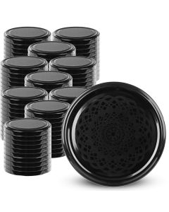 Metalowe wieczka do słoików Sturko 100szt fi 89mm "Czarna koronka"